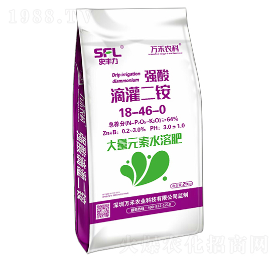 大量元素水溶肥料18-46-0-強(qiáng)酸滴灌二銨-史豐力-萬(wàn)禾農(nóng)科