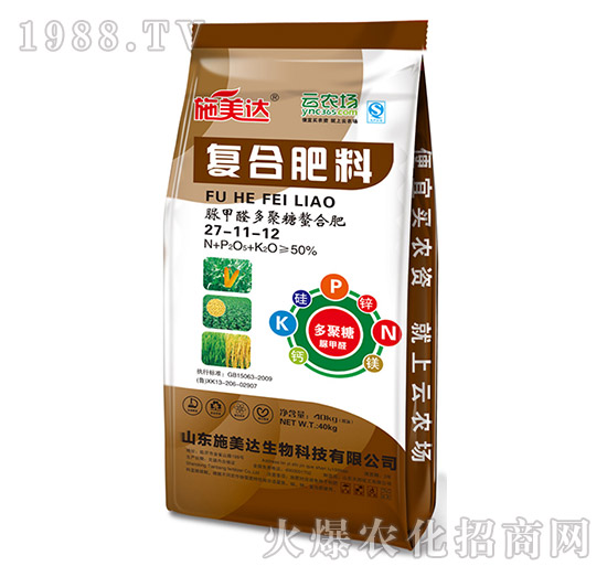 脲甲醛多聚糖螯合肥27-11-12-云農場-施美達