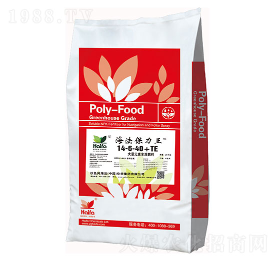 大量元素水溶肥料14-6-40+TE-海法保力王-海法
