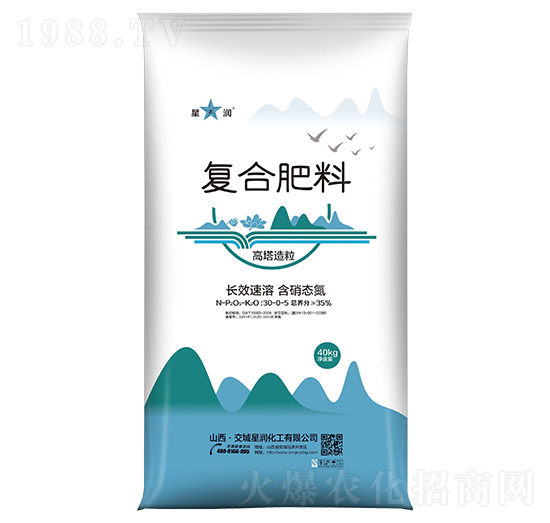 高塔造粒復(fù)合肥料30-0-5-星潤(rùn)化工
