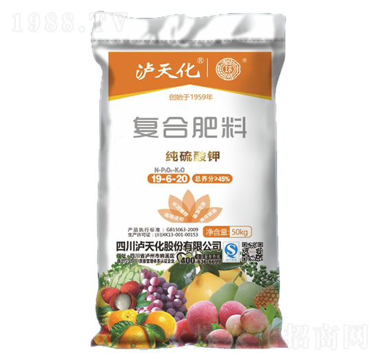 純硫酸鉀復(fù)合肥料19-6-20-瀘天化