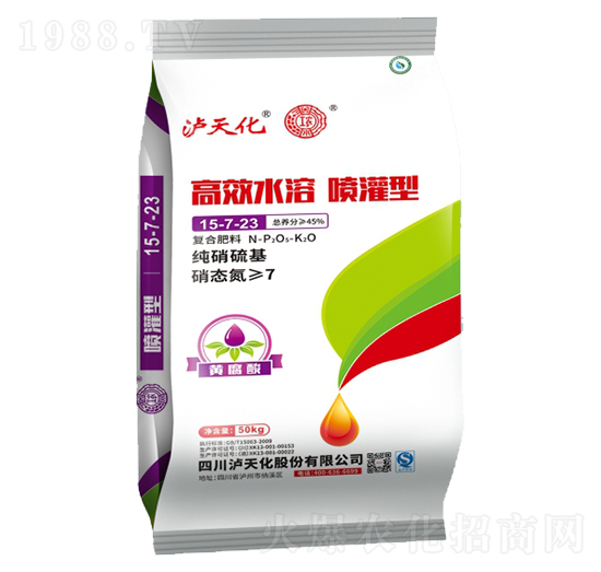 高效水溶噴灌型復(fù)合肥料15-7-25-瀘天化