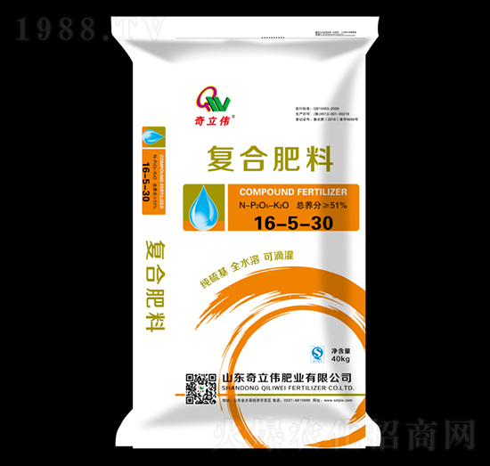 高塔全水溶復合肥16-5-30-奇立偉