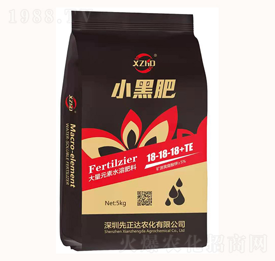 大量元素水溶肥料18-18-18+TE-小黑肥-開(kāi)墾牛