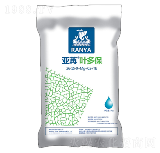 亞苒葉多保26-15-9+Mg+Ca+TE 亞苒國際
