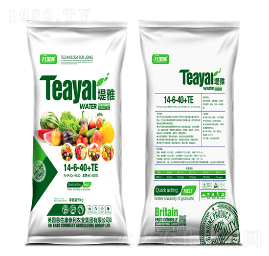 大量元素水溶肥料14-6-40+TE-堤雅-潤(rùn)德源肥業(yè)