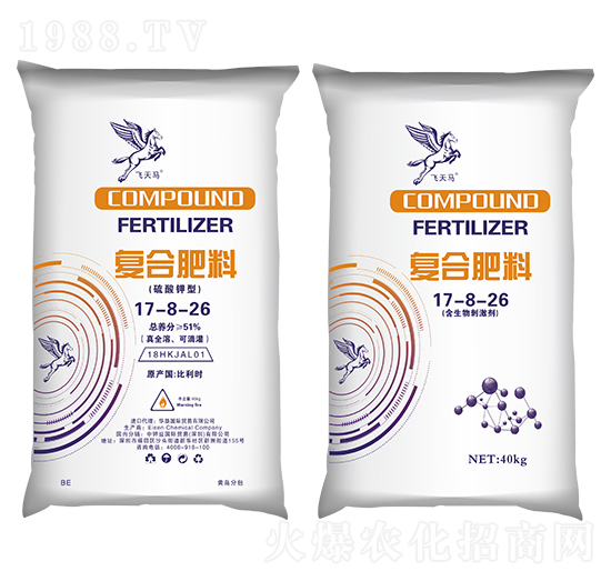 硫酸鉀型復(fù)合肥料17-8-26-飛天馬-中鉀鹽
