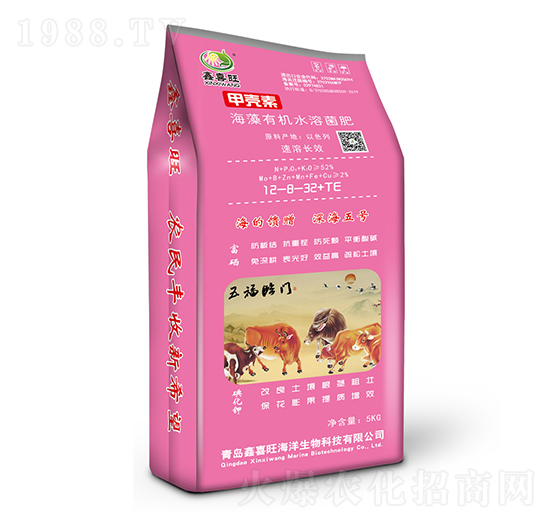 甲殼素海藻有機(jī)水溶菌肥12-8-32+TE-鑫喜旺