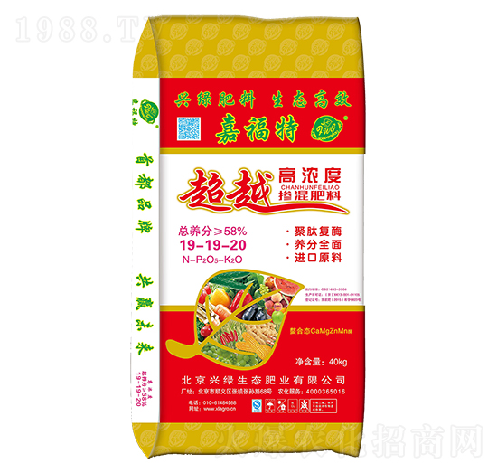 超越高濃度摻混肥料19-19-20-嘉福特