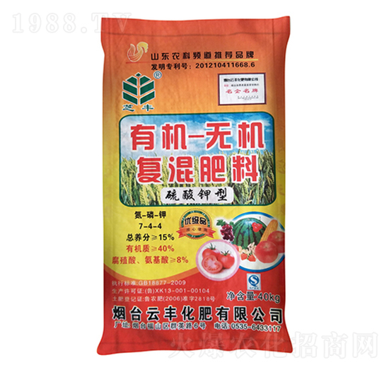 硫酸鉀型有機(jī)-無機(jī)復(fù)混肥料7-4-4-芝豐-云豐化肥