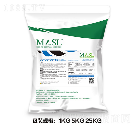 摩多均衡型大量元素水溶肥料20-20-20+TE-艾德拉