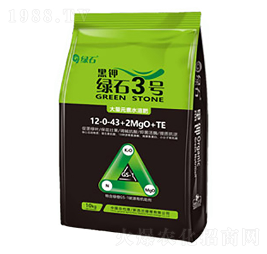 大量元素水溶肥料12-0-43+2MgO+TE-綠石3號-豐田肥業(yè)