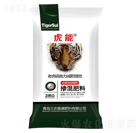 25kg功能性控釋摻混肥料28-12-10-虎能-三農富康