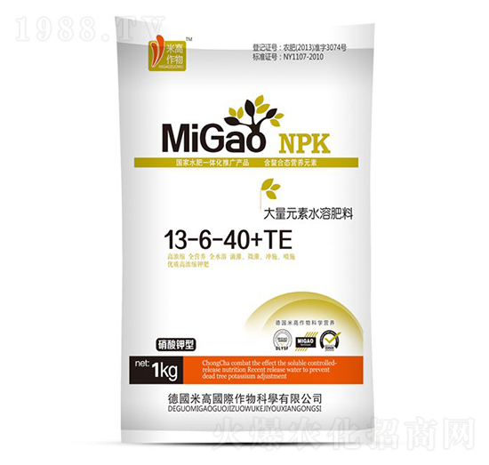 大量元素水溶肥13-6-40+TE-米高鉀-圣氏潤(rùn)
