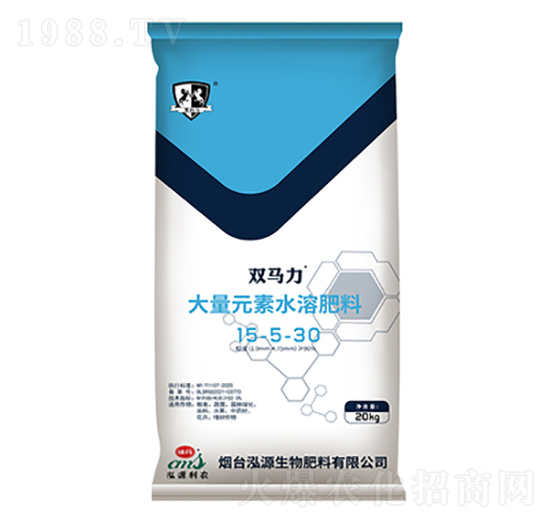 雙馬力大量元素水溶肥15-5-30-泓源生物