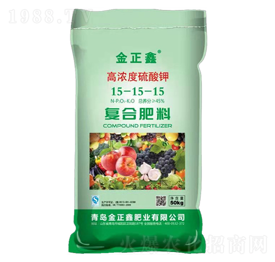 高濃度硫酸鉀復合肥料15-15-15-金正鑫