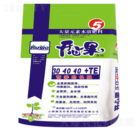 大量元素水溶肥30-10-10+TE-開(kāi)心果-潤(rùn)杰農(nóng)科