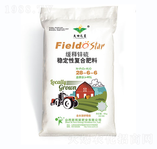 緩釋鋅硫穩(wěn)定性復(fù)合肥料28-6-6-新核能