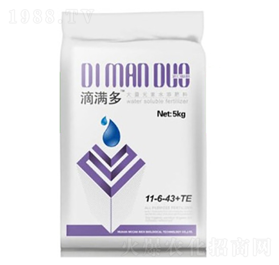 滴滿多大量元素水溶肥11-6-43+TE-禾迪