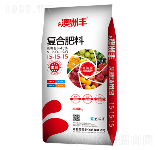 高濃度純硫酸鉀復(fù)合肥料15-15-15-澳洲豐-美諾爾