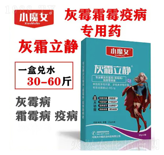 灰霉霜霉疫病專用藥-灰霜立靜-小魔女-天行健