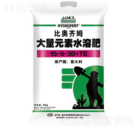 大量元素水溶肥15-5-30+TE-比奧齊姆-眾德集團