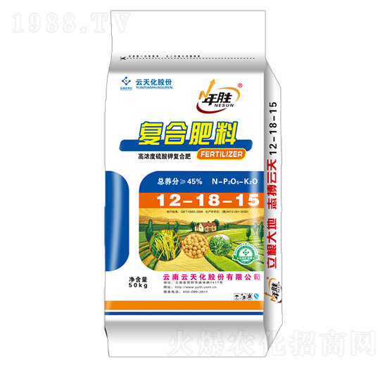 硫酸鉀型復(fù)合肥12-18-15-年勝-世紀云天