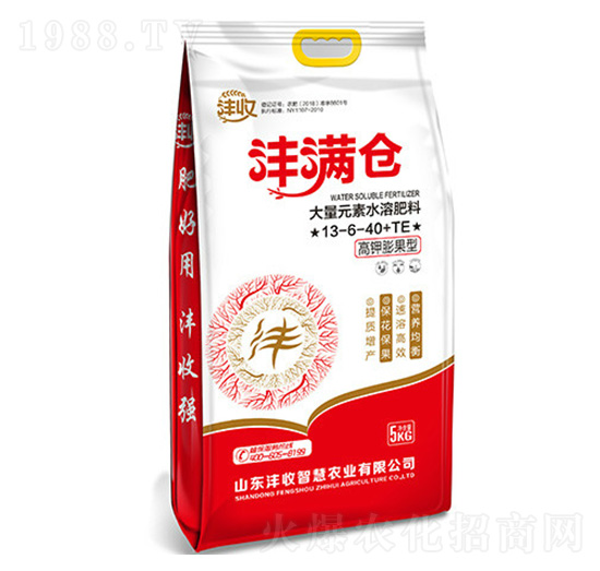 高鉀膨果型大量元素水溶肥13-6-40+TE-灃滿倉(cāng)-灃收