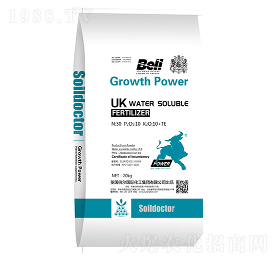 大量元素水溶肥30-10-10+TE-英國(guó)倍爾-普康田