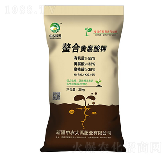 25kg螯合黃腐酸鉀-中農(nóng)大禹