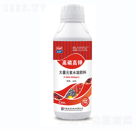 高磷高鉀大量元素水溶肥0-400-400-易萊豐