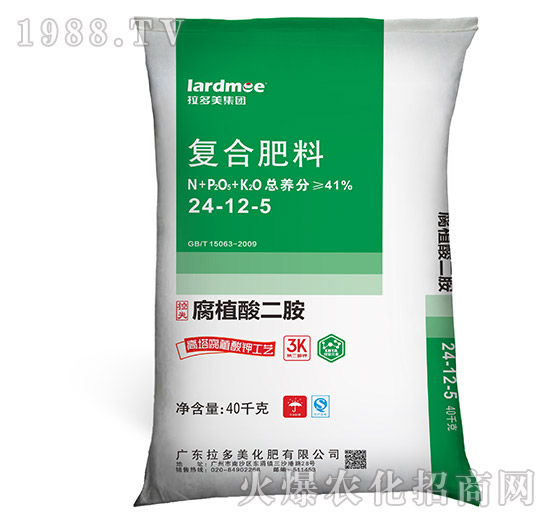 腐植酸二胺復合肥料-24-12-5-拉多美化肥