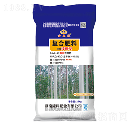金皇冠牌鋅硼友復(fù)合肥（桉樹(shù)專用肥）20-8-12-隆科農(nóng)資