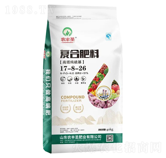 高塔純硫基復合肥料17-8-26-農豐圣