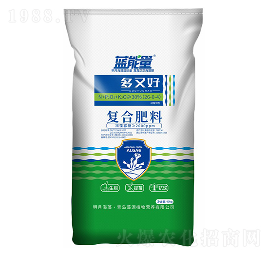 多又好復(fù)合肥料26-0-4-藍能量-藻源植物