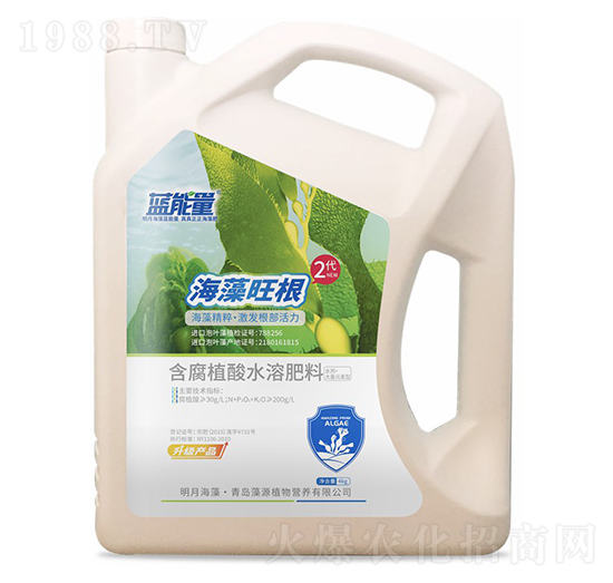 海藻旺根2代含腐植酸水溶肥料-藍能量-藻源植物