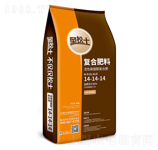 黑松土腐植酸復(fù)合肥14-14-14-農(nóng)大肥業(yè)