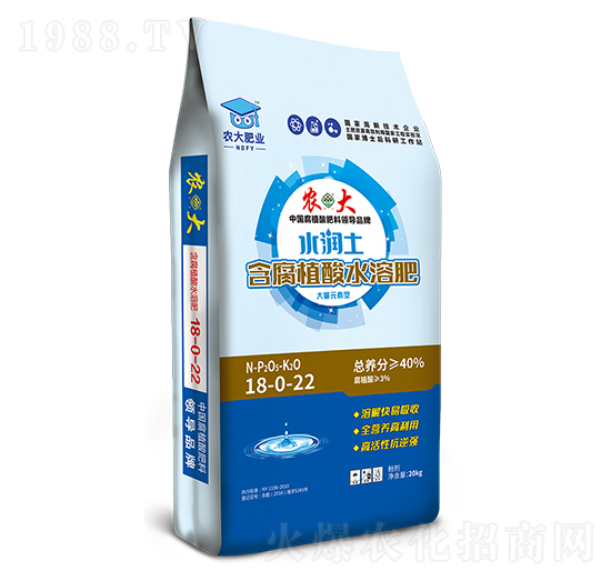 水潤(rùn)土含腐植酸水溶肥-18-0-22-農(nóng)大生態(tài)