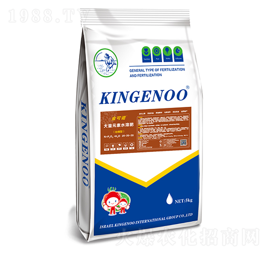 5kg壯根型大量元素水溶肥料20-20-20-金可諾