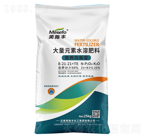 營(yíng)養(yǎng)均衡型大量元素水溶肥8-21-21+TE-美施豐