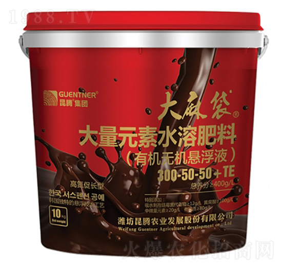 大量元素水溶肥料300-50-50+TE-大麻袋-昆騰生物