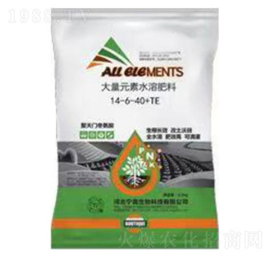 高鉀型大量元素水溶肥14-6-40+TE-翔達(dá)生物