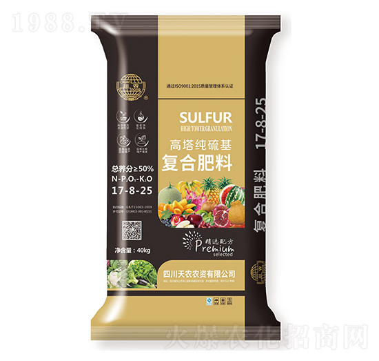 高塔純硫基復(fù)合肥料17-8-25-川農(nóng)-天農(nóng)農(nóng)資