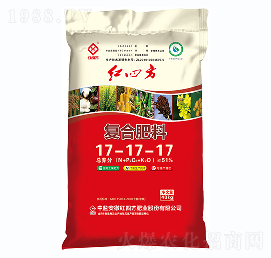 氯基復(fù)合肥料17-17-17-紅四方