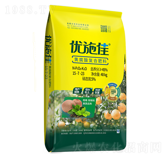 果蔬適用黃腐酸復合肥料15-7-23-優(yōu)施佳-龍蟒磷化工