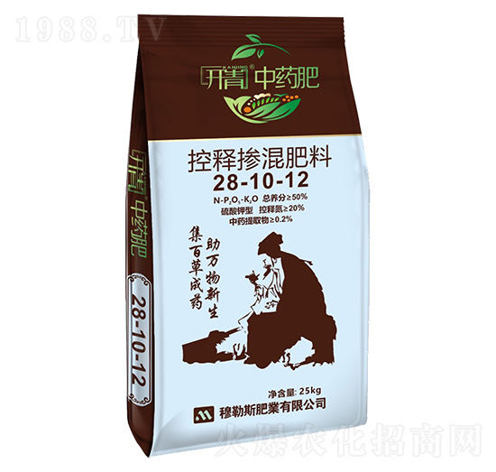 硫酸鉀型控釋摻混肥料28-10-12-開(kāi)青中藥肥-穆勒斯肥業(yè)