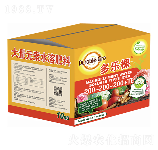 平衡型大量元素水溶肥200-200-200+TE-多樂(lè)棵