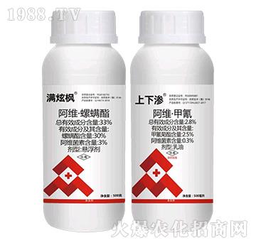 33%阿維·螺螨酯+2.8%阿維·甲氰-滿炫楓+上下滲套裝-銳亨作物