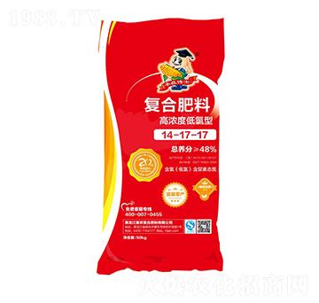 高濃度低氯型復(fù)合肥料14-17-17-豐收博士-愛農(nóng)