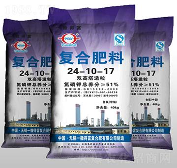 雙高塔造粒復(fù)合肥料24-10-17-一撒得富